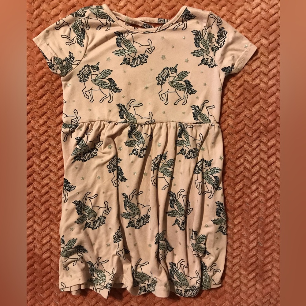 Limited Too Pink Unicorn glitter toddler dress